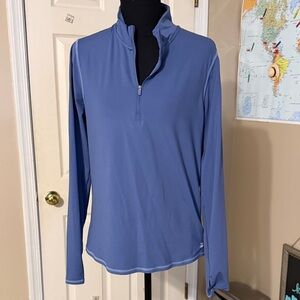 Women's Blue Quarter-Zip Top